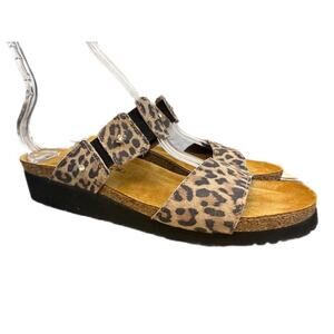 Naot Ashley Cheetah Suede Sandal Women size 42 US 11